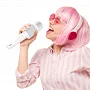 Бездротовий Bluetooth-мікрофон для караоке HOCO DBK1 (білий)