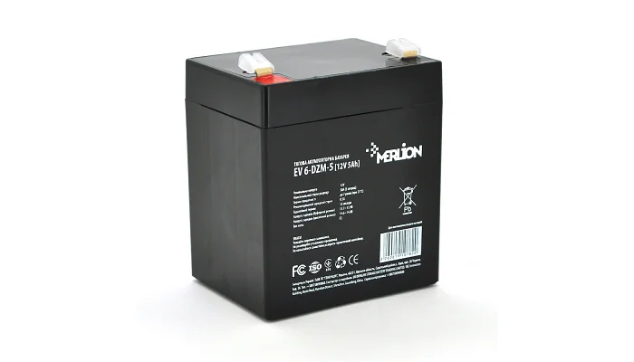 Тяговая аккумуляторная батарея AGM Merlion EV 6-DZM-5 12V / 5Ah, фото № 1