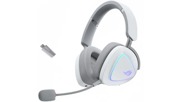 Ігровий гарнітура ASUS ROG Delta II RGB (moonlight white), фото № 1