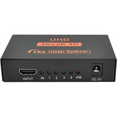 Спліттер HDMI активний Voltronic (1х4), 300МГц, 10,2 Гбіт/сек, 4K