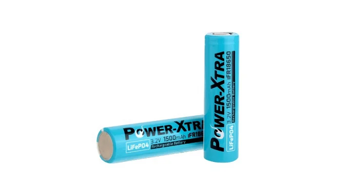 Аккумулятор LiFePO4 Power-Xtra IFR18650 1500mah / 3.2V (Blue), фото № 1