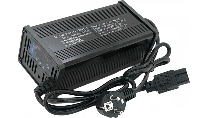 Зарядний пристрій для акумуляторів Voltronic Li-ion 48V (54.6V), 13S, 10A (штекер Triangle plug), фото № 1