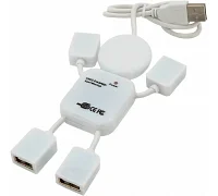 USB хаб 2.0 Voltronic YT-HM4-W (4 порти - чоловічок)