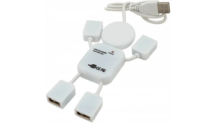USB хаб 2.0 Voltronic YT-HM4-W (4 порти - чоловічок)