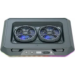 Підставка для ноутбука IceCoorel A5 (до 17"), 1-USB+1-TYPE C, RGB-11 режимів