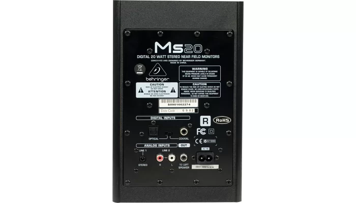 Комплект активных студийных мониторов Behringer MS20 Digital Monitor Speakers, фото № 2