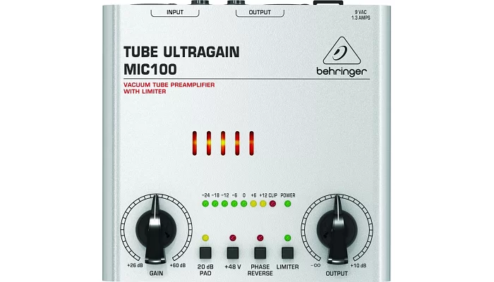 Мікрофонний передпідсилювач Behringer Mic100 Tube Ultragain, фото № 1