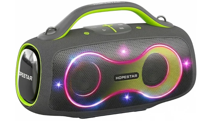 Автономна акустична система HOPESTAR PartyBox 168 (2MIC+BT+USB+TF+TWS), gray, фото № 2