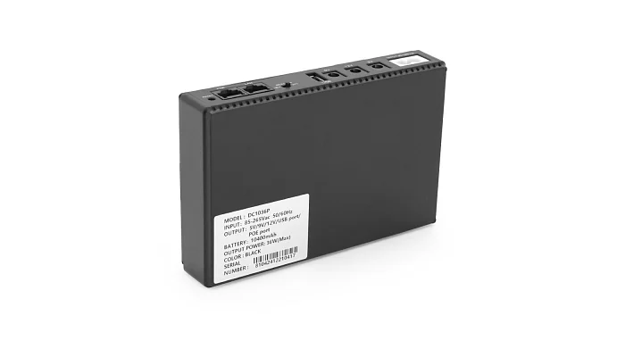 Джерело безперебійного живлення GREEN WAVE UPS-36W DC1036P-10 для маршрутизаторів/комутаторів/PON/POE-430 (15–24 В), 5/9/12 В, 10400 мА·год (4 × 2600 мА·год), чорний, фото № 4