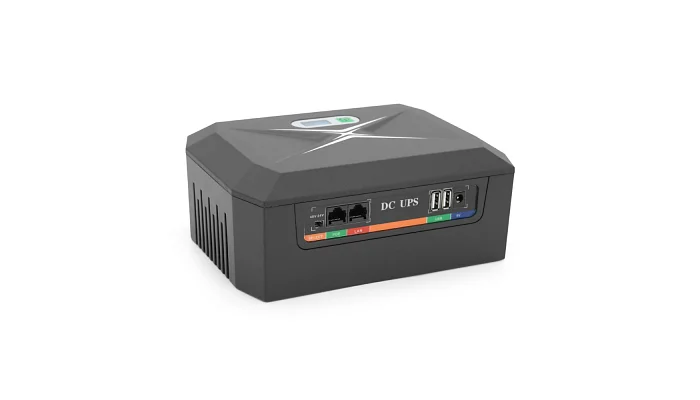 Джерело безперебійного живлення GREEN WAVE UPS-100W/32 DCP-100W-48 для маршрутизаторів/комутаторів/PON, 9/12 В*3, 48000 мА·год (8*6000 мА·год), чорний, фото № 3
