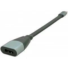 Конвертер Voltronic Type-C (папа) на HDMI (мама), 18cm, плоский, Black-gray