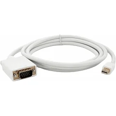 Конвертер mini Voltronic Display Port (папа) на VGA (папа), 1.8m, white