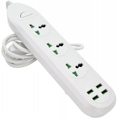 Мережевий фільтр Voltronic ТВ-Т16-mini (3 розетки + 4 USB), white
