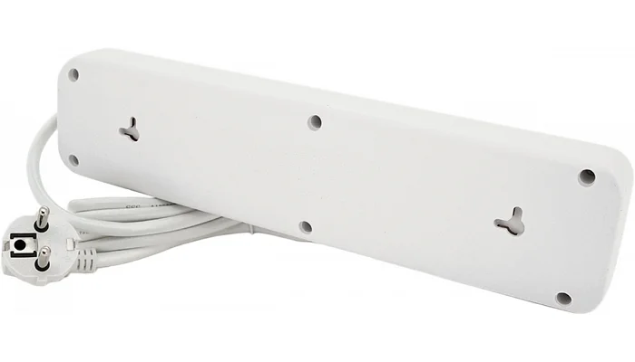 Мережевий фільтр Voltronic F25U (5 розеток EU + 3 USB + PD), кнопка увімкнення з індикатором, white, фото № 2