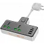 Мережевий фільтр HOCO AC11A (2 розетки + 3 USB + USB-C), black