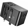 Мережевий фільтр HOCO AC18A (1 розетка + 2 USB + USB-C), black