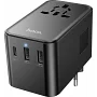 Мережевий фільтр HOCO AC18A (1 розетка + 2 USB + USB-C), black