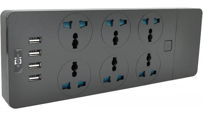 Мережевий фільтр Voltronic ТВ-Т12 (6 розеток + 4 USB), black, фото № 1