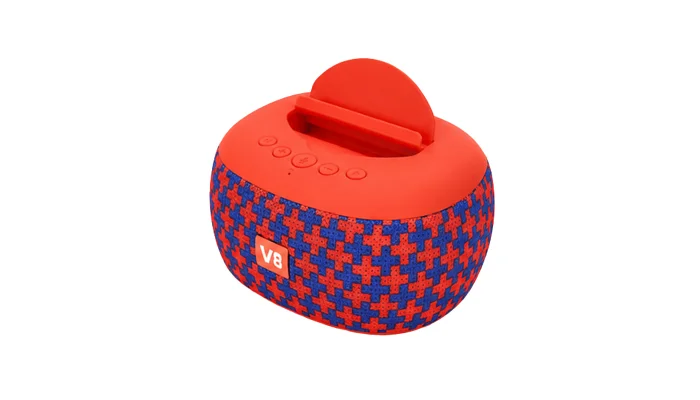 Беспроводная портативная Bluetooth колонка DV08 (Red-blue), фото № 2
