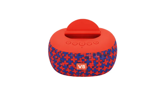 Бездротова портативна Bluetooth-колонка DV08 (Red-blue), фото № 1