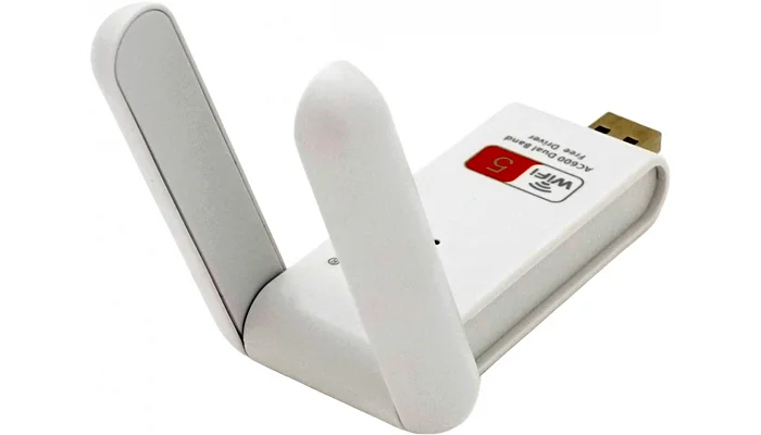 USB Wi-Fi адаптер з 2-ма антенами MERLION LV-UAC03D (600Мбіт/с, 2.4 GHz), фото № 3