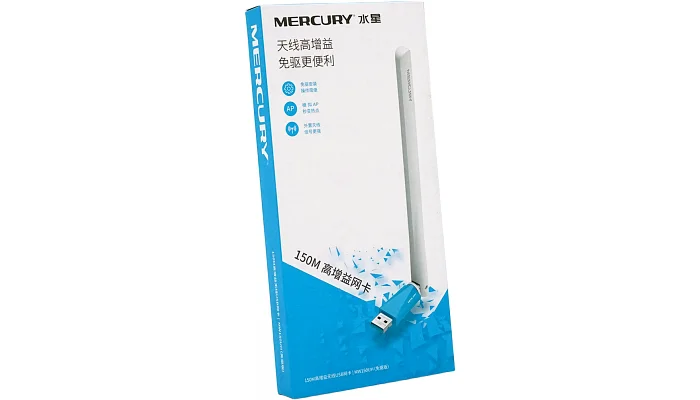 USB Wi-Fi адаптер з антеною MERCURY MW150UH (150Мбіт/с, 2.4GHz), фото № 4