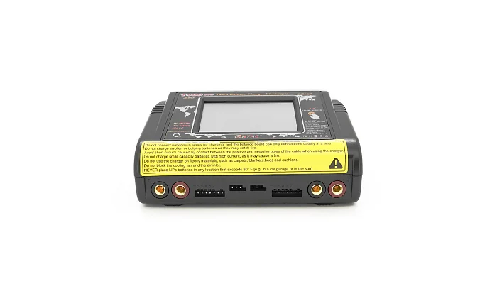 Універсальний зарядний пристрій для акумуляторів Voltronic HTRC T400 Pro Duo AC200/DC400 Вт підтримує LiPo, LiHv, Li-ion, NiMh, LiFe, Pb, 3,2-дюймовий сенсорний екран, фото № 2