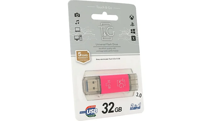 Флеш накопичувач T&G 009 Star F (USB 3.0 + Type-C), 32 GB