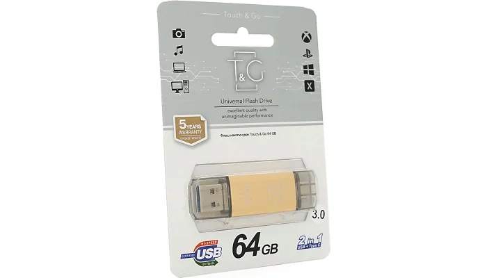 Флеш накопичувач T&G 009 Star A (USB 3.0 + Type-C), 64 GB