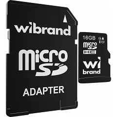 Карта пам'яті Wibrand microSDHC (Class 10 UHS-I), 16 GB