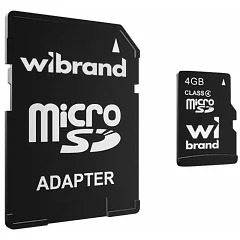 Карта памяти Wibrand microSDHC (Class 4), 4 GB