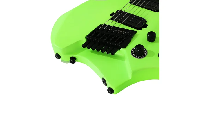 Безголова електрогітара HILS HZ7 S/NGN (Satin Neon Green), фото № 7