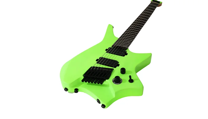 Безголова електрогітара HILS HZ7 S/NGN (Satin Neon Green), фото № 4