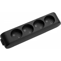 Колодка Panasonic X-tendia (4 гнізда, із захисними шторками), black