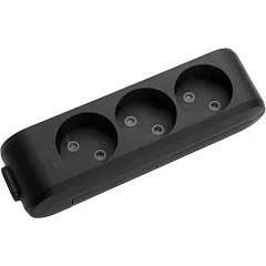 Колодка Panasonic X-tendia (3 гнізда, із захисними шторками), black