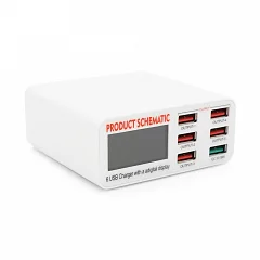 Портативна зарядна станція з цифровим дисплеєм Voltronic Schematic FC-36 220 В / 40 Вт