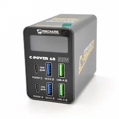 Портативна зарядна станція з цифровим дисплеєм MECHANIC C-Power 6S 220 В / 50 Вт