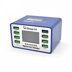 Портативна зарядна станція з цифровим дисплеєм MECHANIC iCharge 8A 220 В / 45 Вт