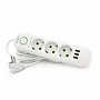 Сетевой фильтр Voltronic F03U (3 розетки EU + 3 USB) 1.5 м, 2500W, white