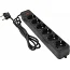 Мережевий подовжувач Gembird SP6 (6 розеток, 1.8 м), Black