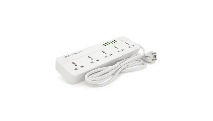 Мережевий фільтр LDNIO SС5614 (5 розеток + 6 USB) 2 м, білий, фото № 1