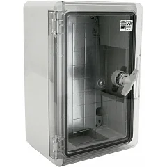 Бокс ударостійкий ADAL PANO 280х210х130 (ABS, монтажна панель, з прозорими дверцятами), IP65