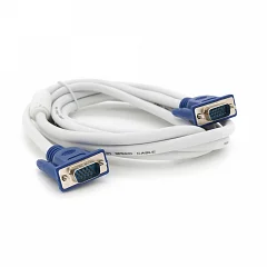 Кабель VGA 3+4 Merlion (тато-тато), 1 ферит, біло-синій, 3 м