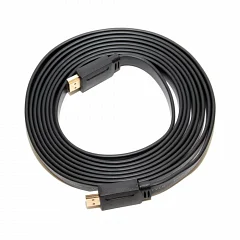 Кабель HDMI-HDMI Merlion v1.4, плоский, чорний, 3,0 м