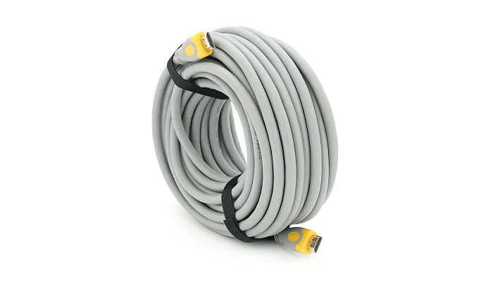 Кабель HDMI-HDMI Merlion V-Link High Speed, v2,0, OD-8.2mm, Grey/Yellow, 15.0 m, фото № 1