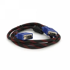 Кабель VGA 3+4 Merlion папа-папа, OD-8.2mm, 1,5m (Black/Red)