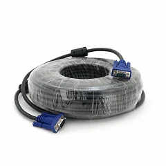 Кабель VGA Merlion (тато-тато), 2 ферити, чорно-синій, 30 м