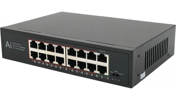 Коммутатор MERLION MS1016 (16×Ethernet), 100 Мбит/сек, фото № 1