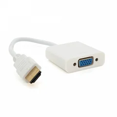 Конвертер Voltronic HDMI (тато) на VGA (мама), білий, 4K/2K
