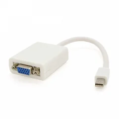 Конвертер Voltronic mini Display Port (саме) на VGA (саме), білий, 4K/2K